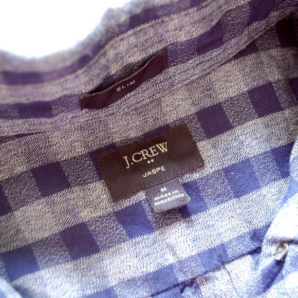 J Crew Shirt Blue Gingham Button Down Jaspe - Picture 2 of 5